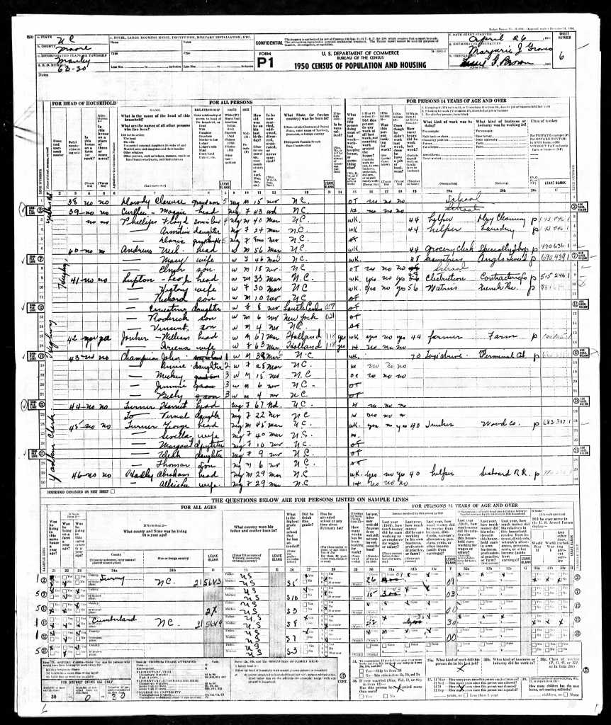 1950 census Manly NC Vince McMahon listed as Vincent Lupton