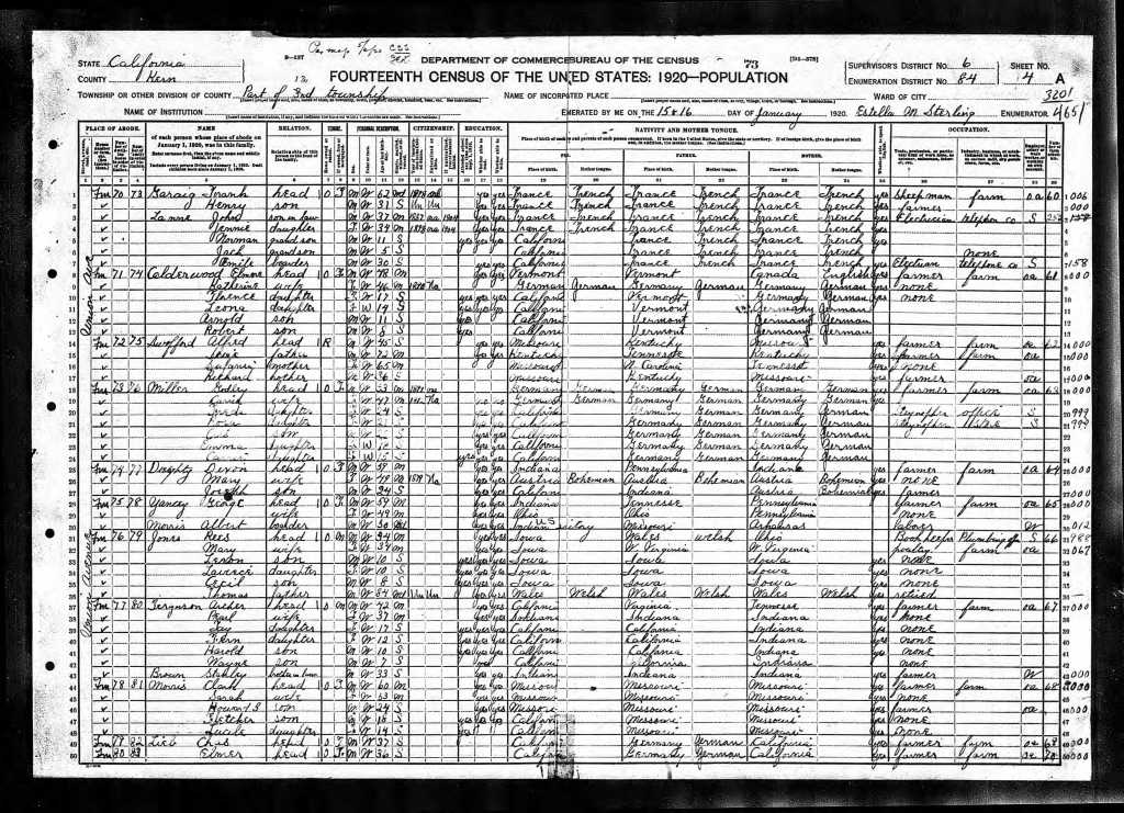 1920 us census lalanne
